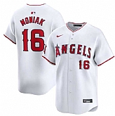 Men's Los Angeles Angels #16 Mickey Moniak White Home Limited Baseball Stitched Jersey Dzhi,baseball caps,new era cap wholesale,wholesale hats